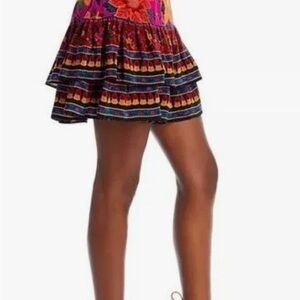 Large FARM Rio Colorful Patterned Mini Skirt